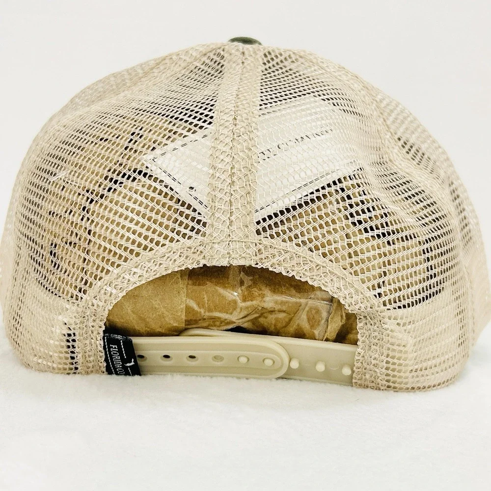 The State Company‎ Florida Circle Patch Trucker Hat Cap Adjustable Olive Green
